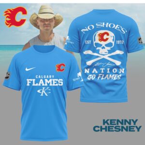 Kenny Chesney No Shoes Nation Calgary Flames NHL Skull Crossbones Shirt Kenny Chesney No Shoes Nation Calgary Flames NHL Skull Crossbones Shirt