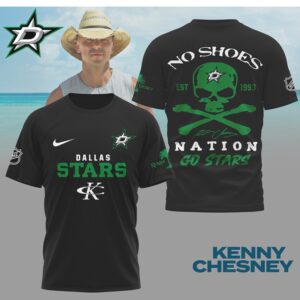 Kenny Chesney No Shoes Nation Dallas Stars NHL Skull Crossbones Shirt Kenny Chesney No Shoes Nation Dallas Stars NHL Skull Crossbones Shirt