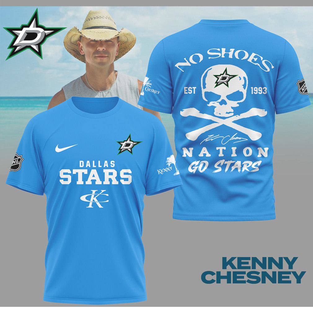 Kenny Chesney No Shoes Nation Dallas Stars NHL Skull Crossbones Shirt Kenny Chesney No Shoes Nation Dallas Stars NHL Skull Crossbones Shirt