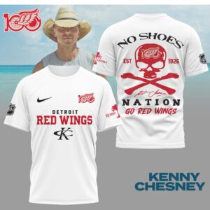 Kenny Chesney No Shoes Nation Detroit Red Wings NHL Skull Crossbones Shirt Kenny Chesney No Shoes Nation Detroit Red Wings NHL Skull Crossbones Shirt