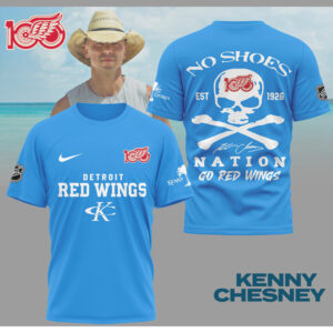 Kenny Chesney No Shoes Nation Detroit Red Wings NHL Skull Crossbones Shirt