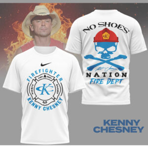 Kenny Chesney No Shoes Nation Fire Dept Firefighter Skull T Shirt