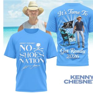 Kenny Chesney No Shoes Nation Get Ready 2026 Blue Concert Shirt Kenny Chesney No Shoes Nation Get Ready 2026 Blue Concert Shirt