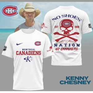 Kenny Chesney No Shoes Nation Montreal Canadiens NHL Skull Crossbones Hockey Shirt