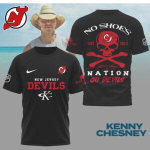Kenny Chesney No Shoes Nation New Devils NHL Skull Crossbones Shirt Kenny Chesney No Shoes Nation New Devils NHL Skull Crossbones Shirt