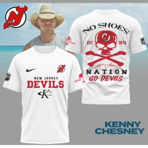 Kenny Chesney No Shoes Nation New Devils NHL Skull Crossbones Shirt