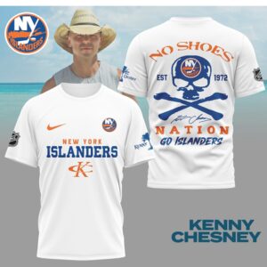 Kenny Chesney No Shoes Nation New York Islanders NHL Skull Crossbones Shirt Kenny Chesney No Shoes Nation New York Islanders NHL Skull Crossbones Shirt