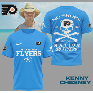 Kenny Chesney No Shoes Nation Philadelphia Flyers NHL Skull Crossbones Shirt