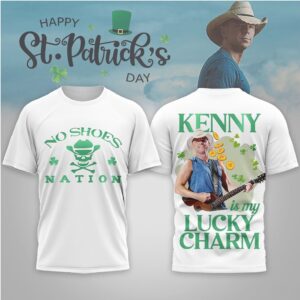 Kenny Chesney No Shoes Nation St Patrick’s Day Lucky Charm Vintage Graphic Country Tee Kenny Chesney No Shoes Nation St Patrick’s Day Lucky Charm Vintage Graphic Country Tee
