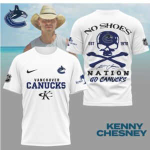 Kenny Chesney No Shoes Nation Vancouver Canucks NHL Skull Crossbones Shirt