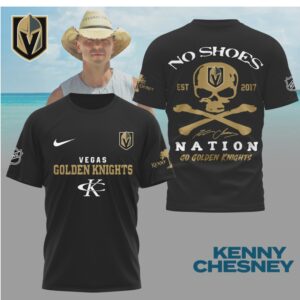 Kenny Chesney No Shoes Nation Vegas Golden Knights NHL Skull Crossbones Shirt