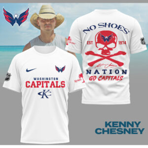 Kenny Chesney No Shoes Nation Washington Capitals NHL Skull Crossbones Hockey Shirt
