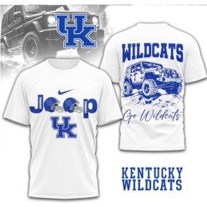 Kentucky Wildcats Jeep Off Road Graphic Vintage Blue Football Fan Apparel T Shirt