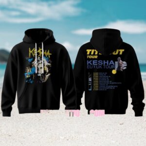 Kesha This Is Out Tour EU UK 2026 Official Concert Merchandise Black Graphic Hoodie