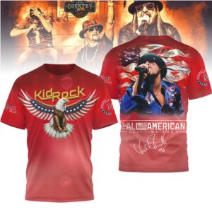 Kid Rock All American Halftime Show Eagle Signature Vintage Rock Concert T Shirt