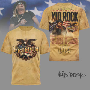 Kid Rock Freedom 250 Tour Road To Nashville Vintage Eagle T Shirt