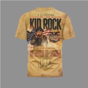 Kid Rock Freedom 250 Tour Road To Nashville Vintage Eagle T Shirt