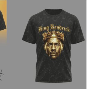 King Kendrick Lamar The Most Decorated Poet In Hip Hop Gold Crown Graphic T Shirt