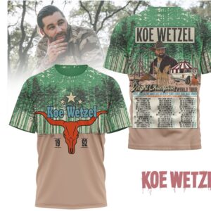 Koe Wetzel Night Champion World Tour 2026 Longhorn Graphic Shirt Koe Wetzel Night Champion World Tour 2026 Longhorn Graphic Shirt