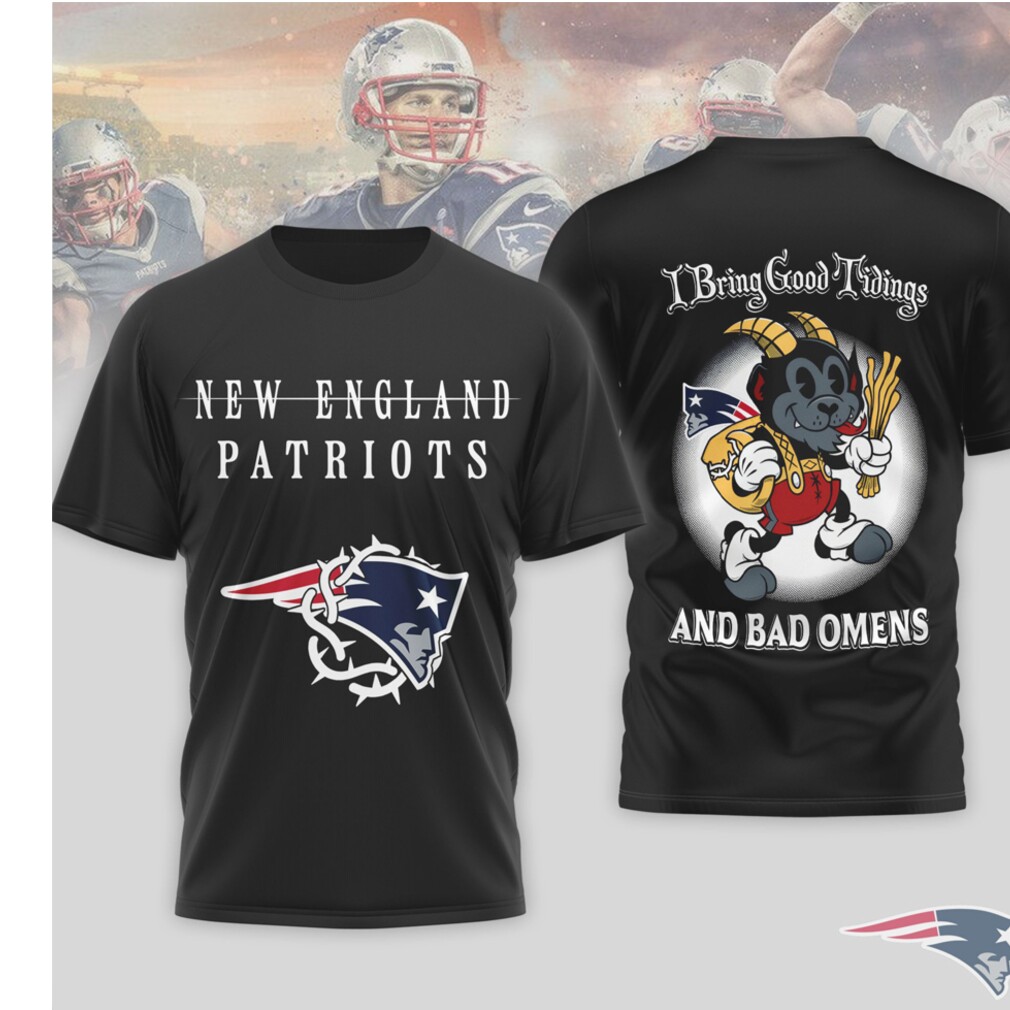 Krampus Good Tidings Bad Omens New England Patriots Gothic Christmas Horror Shirt Krampus Good Tidings Bad Omens New England Patriots Gothic Christmas Horror Shirt