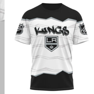 LA Kings Puck Yeah Skeleton Black White Hockey Fan Apparel Shirt