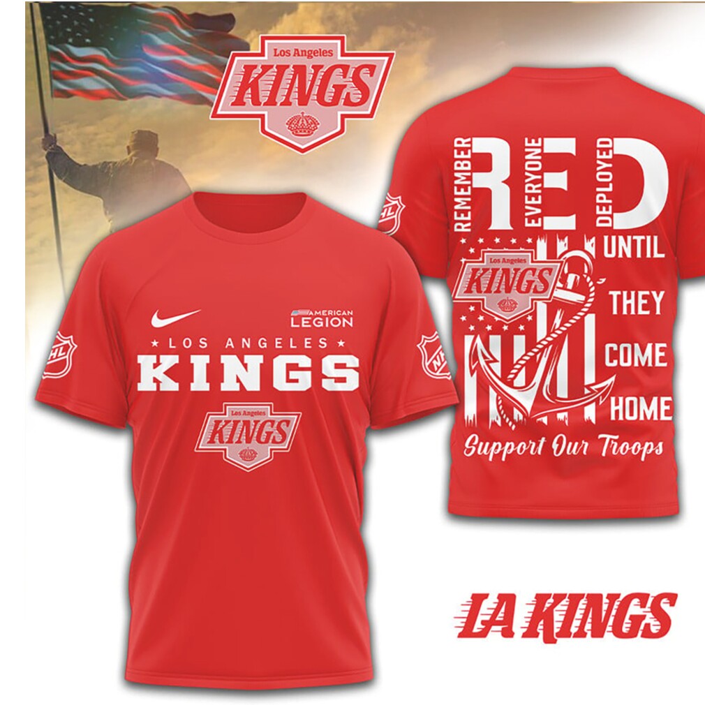 LA Kings R.E.D. Friday Military Support Remember Everyone Deployed Hockey Shirt LA Kings R.E.D. Friday Military Support Remember Everyone Deployed Hockey Shirt