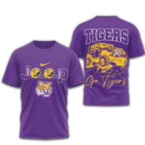LSU Tigers Jeep Graphic Geaux Tigers Vintage Purple Gold Game Day Shirt LSU Tigers Jeep Graphic Geaux Tigers Vintage Purple Gold Game Day Shirt