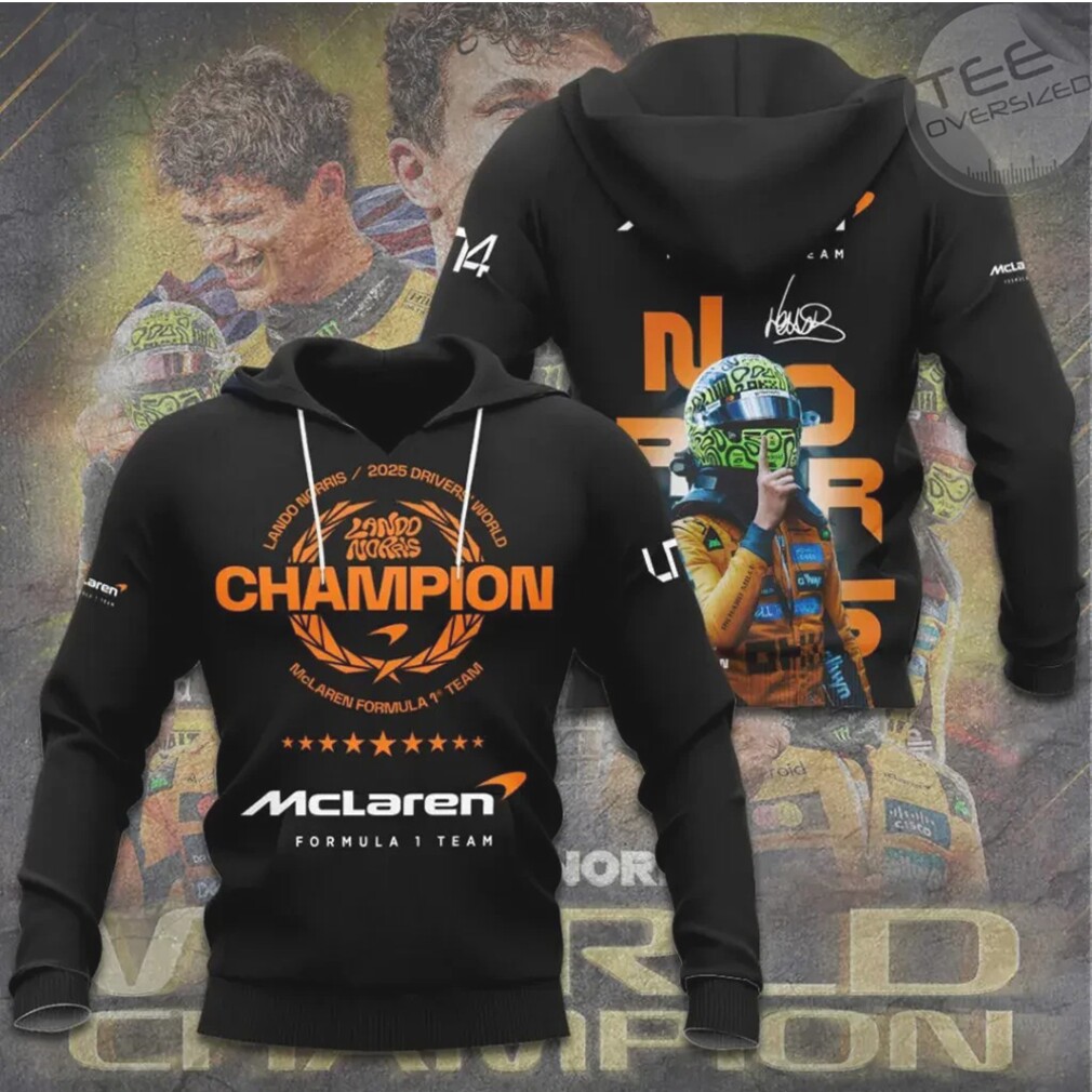 Lando Norris McLaren Formula 1 Driver World Champion 2025 Racing T Shirt Lando Norris McLaren Formula 1 Driver World Champion 2025 Racing T Shirt