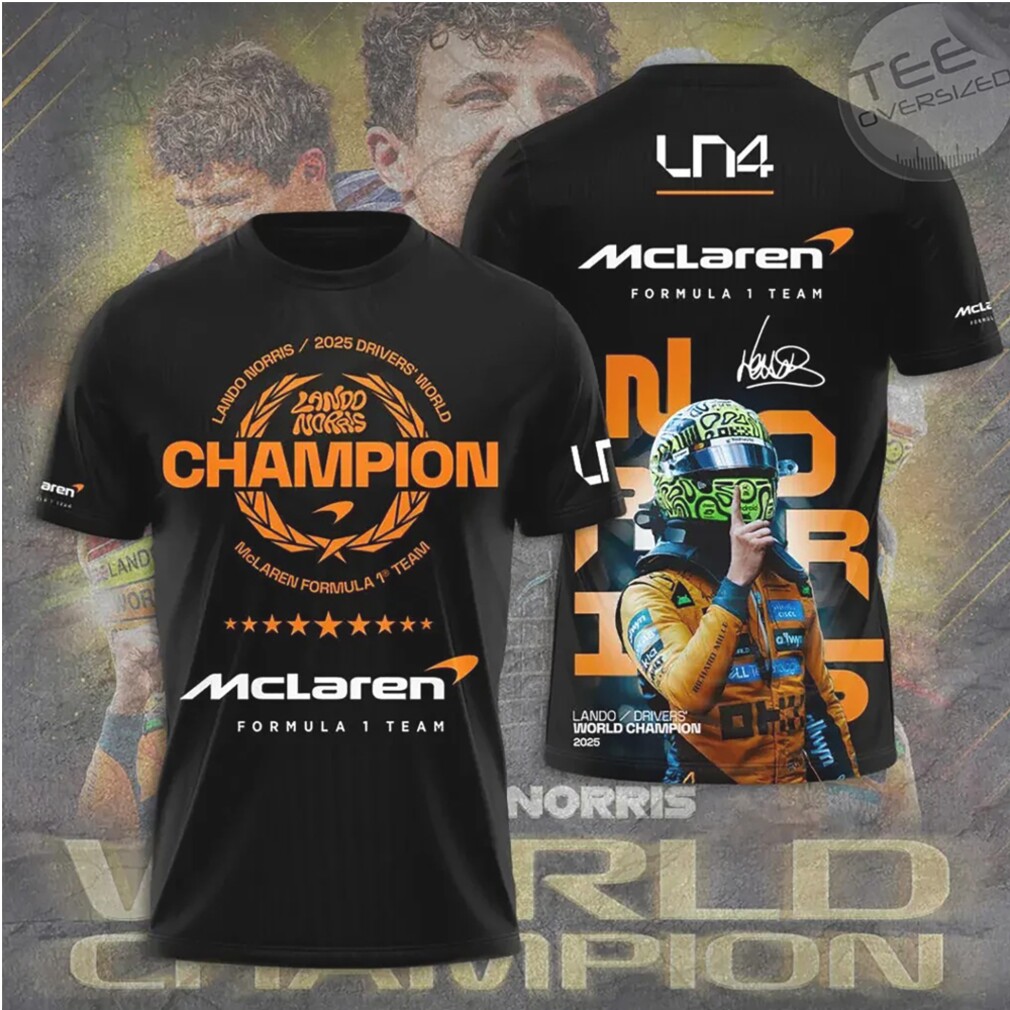 Lando Norris McLaren Formula 1 Driver World Champion 2025 Racing T Shirt Lando Norris McLaren Formula 1 Driver World Champion 2025 Racing T Shirt