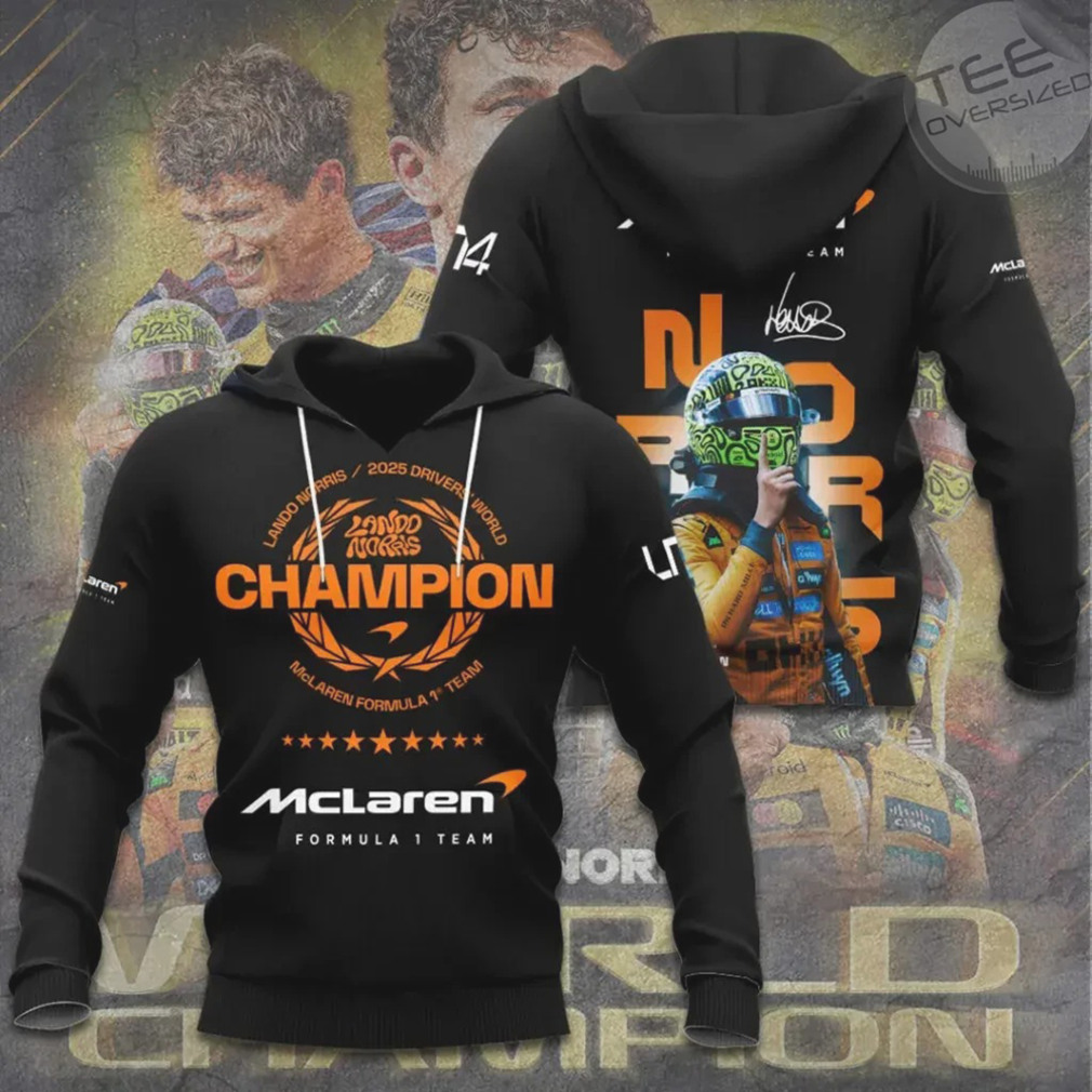 Lando Norris McLaren Formula 1 Driver World Champion 2025 Racing T Shirt Lando Norris McLaren Formula 1 Driver World Champion 2025 Racing T Shirt