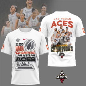 Las Vegas Aces 2025 WNBA Champions Graphic Commemorative Team Fan Gear Shirt Las Vegas Aces 2025 WNBA Champions Graphic Commemorative Team Fan Gear Shirt