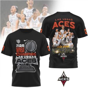 Las Vegas Aces 2025 WNBA Champions Graphic Commemorative Team Fan Gear Shirt