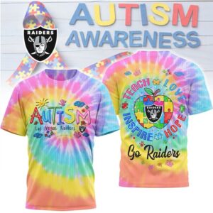 Las Vegas Raiders Autism Awareness Teach Love Hope Puzzle NFL Fan T Shirt Las Vegas Raiders Autism Awareness Teach Love Hope Puzzle NFL Fan T Shirt