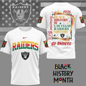 Las Vegas Raiders Black History Month 1926 Anniversary NFL Fan T Shirt