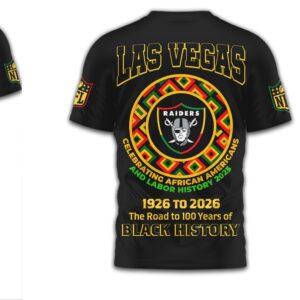 Las Vegas Raiders History Month Celebrating 100 Years African American Heritage tshirt Las Vegas Raiders History Month Celebrating 100 Years African American Heritage tshirt