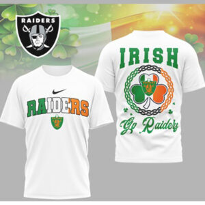 Las Vegas Raiders Irish Shamrock St. Patrick's Day Lucky NFL Fan T Shirt