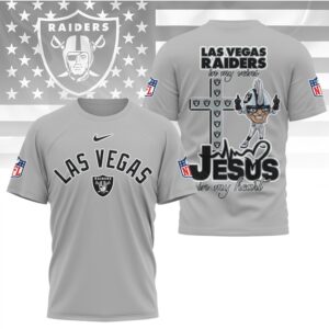 Las Vegas Raiders Jesus In My Heart Christian Faith Football Fan Graphic T Shirt Las Vegas Raiders Jesus In My Heart Christian Faith Football Fan Graphic T Shirt