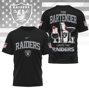 Las Vegas Raiders This Bartender Loves The Raiders Vintage NFL Game Day T Shirt