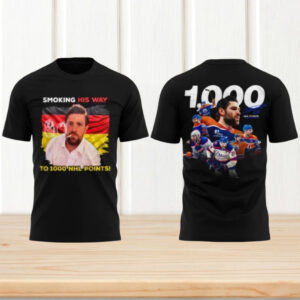 Leon Draisaitl Smoking His Way To 1000 NHL Points Hockey Fan T Shirt Leon Draisaitl Smoking His Way To 1000 NHL Points Hockey Fan T Shirt