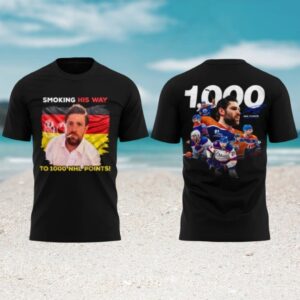 Leon Draisaitl Smoking His Way To 1000 NHL Points Hockey Fan T Shirt