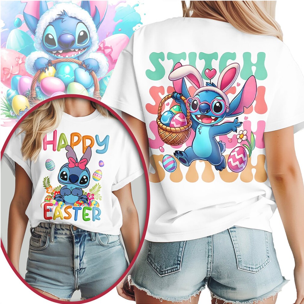 Lilo And Stitch Disney Happy Easter Bunny Ears Graphic T Shirt For Women Lilo And Stitch Disney Happy Easter Bunny Ears Graphic T Shirt For Women
