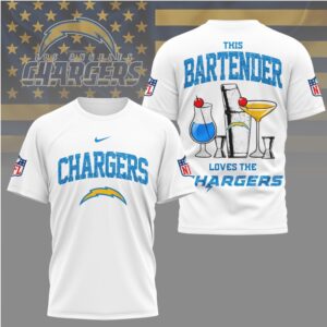 Los Angeles Chargers Bartender Bolt Up Football Fan Game Day T Shirt Los Angeles Chargers Bartender Bolt Up Football Fan Game Day T Shirt