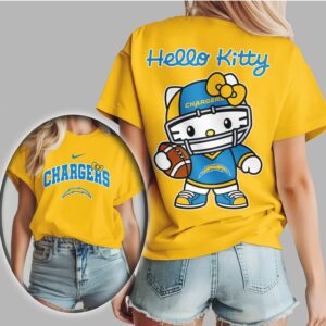 Los Angeles Chargers Hello Kitty Kawaii Football Fan Gameday T Shirt