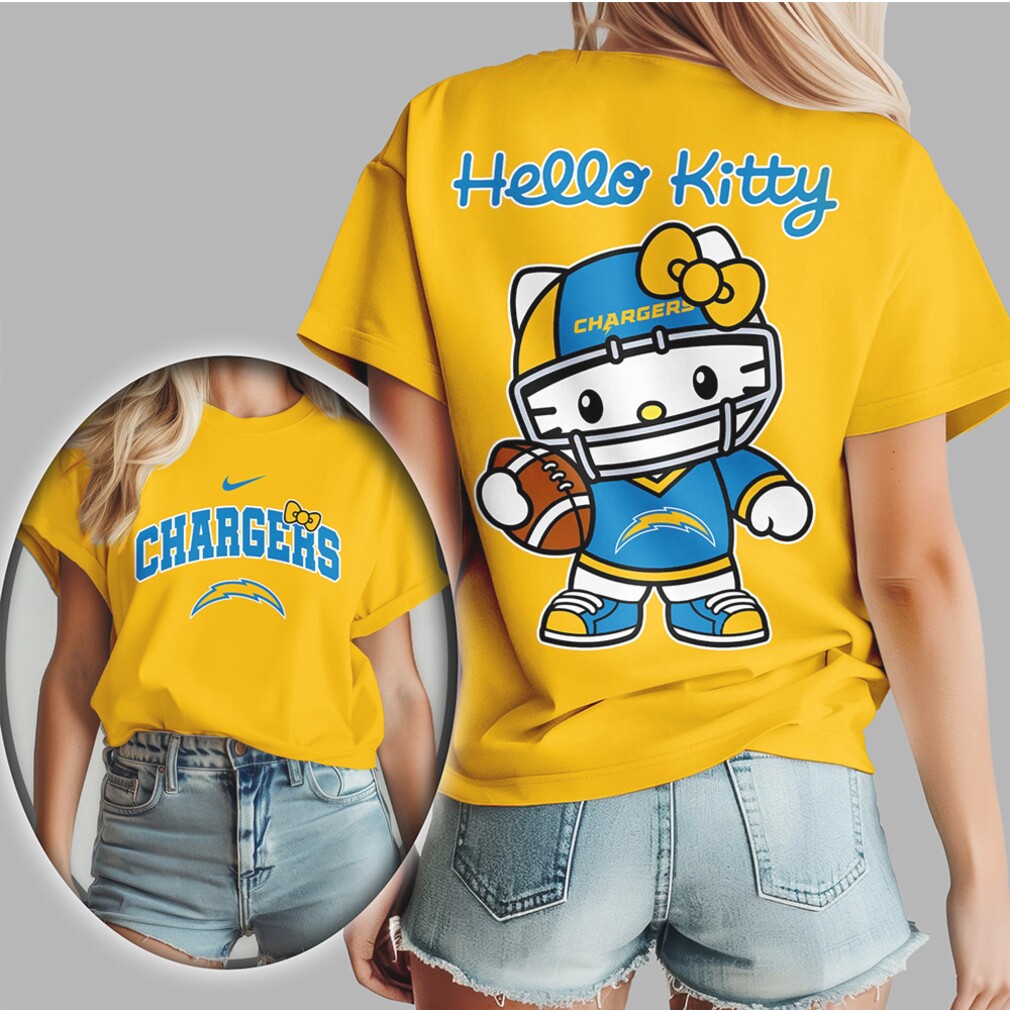 Los Angeles Chargers Hello Kitty Kawaii Football Fan Gameday T Shirt Los Angeles Chargers Hello Kitty Kawaii Football Fan Gameday T Shirt