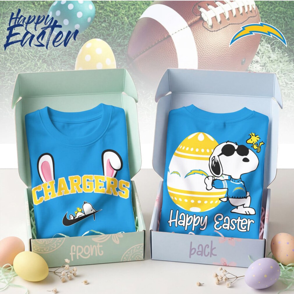 Los Angeles Chargers Snoopy Happy Easter Egg Hunt Nike Logo Football Shirt Los Angeles Chargers Snoopy Happy Easter Egg Hunt Nike Logo Football Shirt
