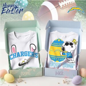 Los Angeles Chargers Snoopy Happy Easter Egg Hunt Nike Logo Football Shirt