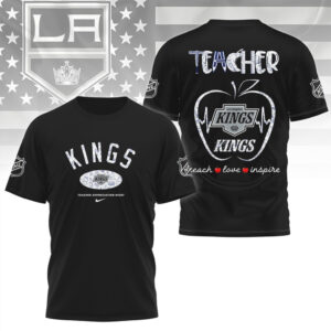 Los Angeles Kings Teacher Appreciation Night Apple Graphic Hockey Fan Educational Gift Shirt Los Angeles Kings Teacher Appreciation Night Apple Graphic Hockey Fan Educational Gift Shirt
