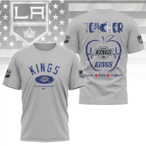 Los Angeles Kings Teacher Appreciation Night Apple Graphic Hockey Fan Educational Gift Shirt