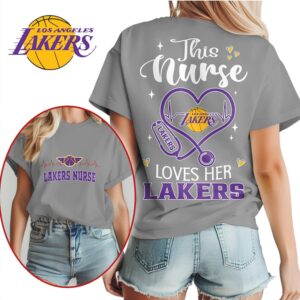 Los Angeles Lakers Nurse Heart Stethoscope Tee Vintage Basketball Healthcare Professional Shirt