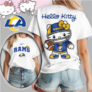 Los Angeles Rams Hello Kitty Trendy Gameday Outfit Football T Shirt Los Angeles Rams Hello Kitty Trendy Gameday Outfit Football T Shirt